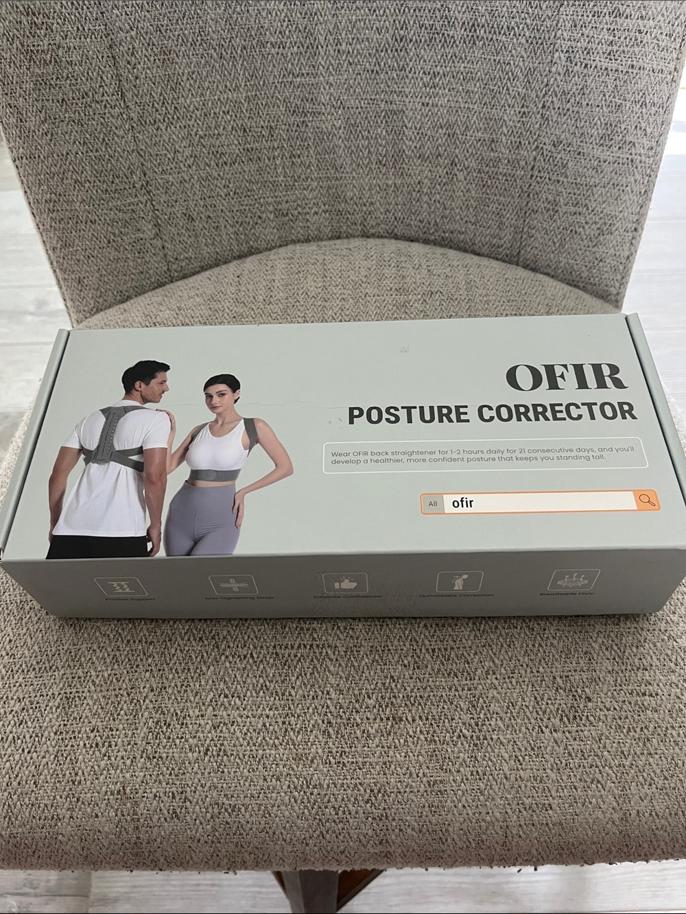 OFIR posture corrector men/woman gray New in open box XL